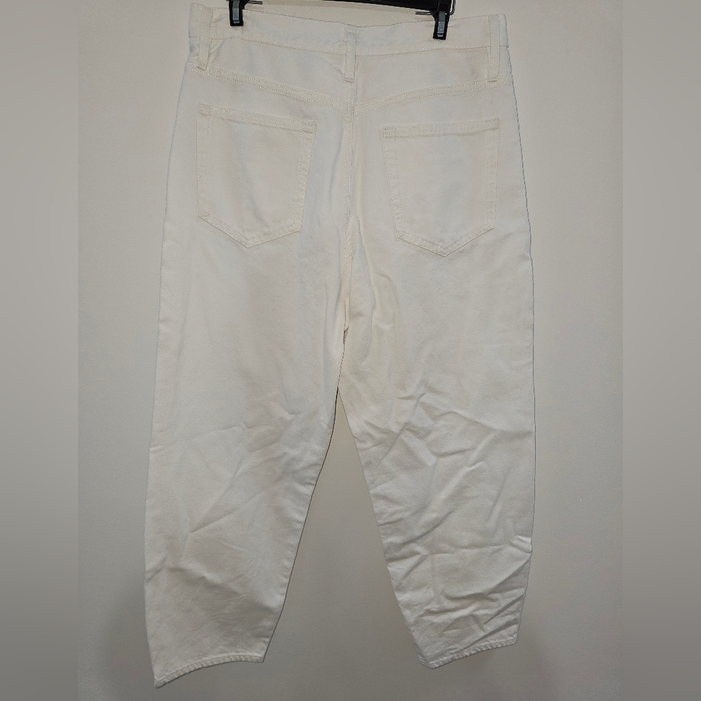 Frame Denim Jeans Womens 32 Ultra High Rise Barrell White LIKE NEW - Picture 3 of 13